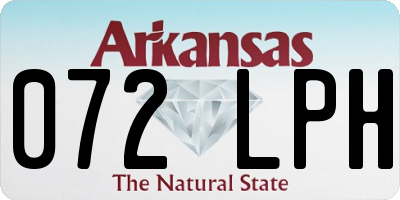 AR license plate 072LPH