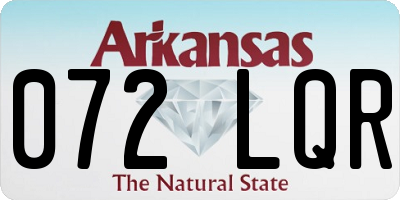 AR license plate 072LQR