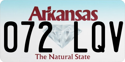 AR license plate 072LQV