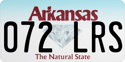 AR license plate 072LRS