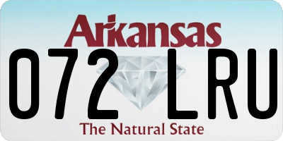 AR license plate 072LRU