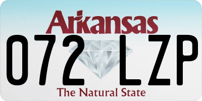 AR license plate 072LZP