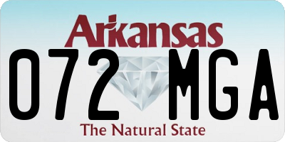 AR license plate 072MGA