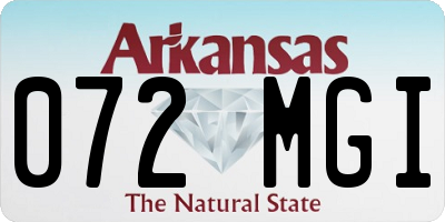 AR license plate 072MGI