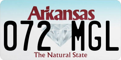 AR license plate 072MGL