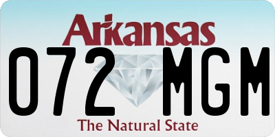 AR license plate 072MGM