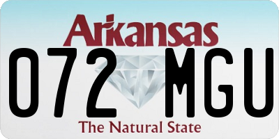 AR license plate 072MGU