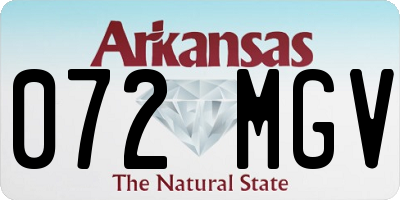 AR license plate 072MGV