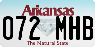 AR license plate 072MHB