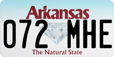 AR license plate 072MHE