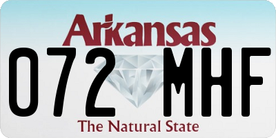 AR license plate 072MHF