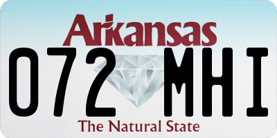 AR license plate 072MHI