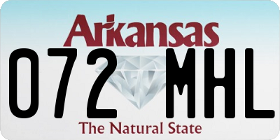 AR license plate 072MHL