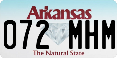 AR license plate 072MHM