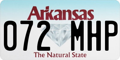 AR license plate 072MHP