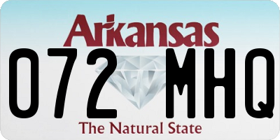 AR license plate 072MHQ