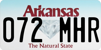 AR license plate 072MHR
