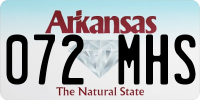 AR license plate 072MHS