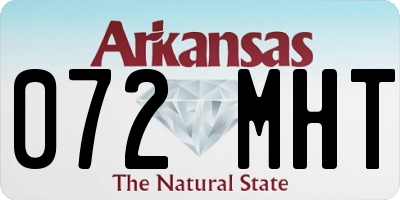 AR license plate 072MHT