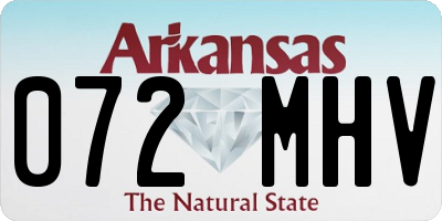 AR license plate 072MHV