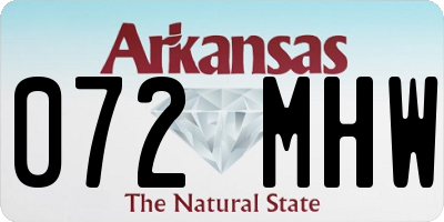 AR license plate 072MHW