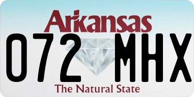 AR license plate 072MHX