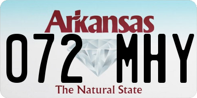 AR license plate 072MHY