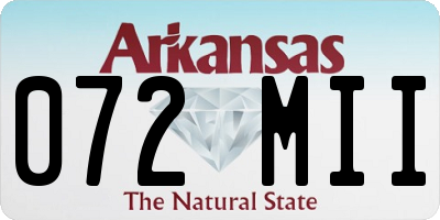 AR license plate 072MII