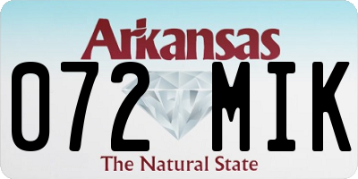 AR license plate 072MIK
