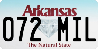 AR license plate 072MIL