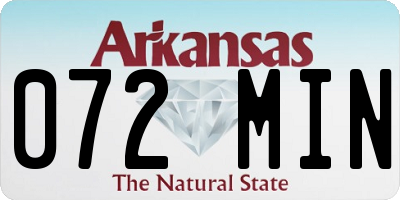 AR license plate 072MIN