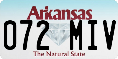 AR license plate 072MIV