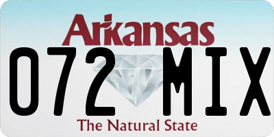 AR license plate 072MIX