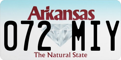 AR license plate 072MIY