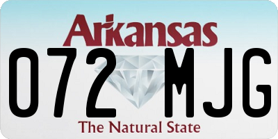 AR license plate 072MJG