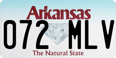 AR license plate 072MLV
