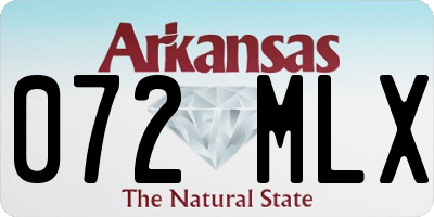 AR license plate 072MLX