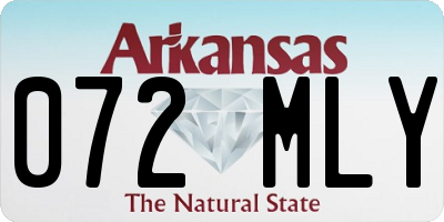 AR license plate 072MLY