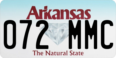 AR license plate 072MMC