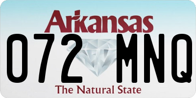 AR license plate 072MNQ