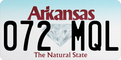 AR license plate 072MQL