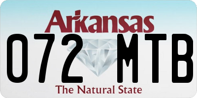 AR license plate 072MTB