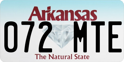 AR license plate 072MTE
