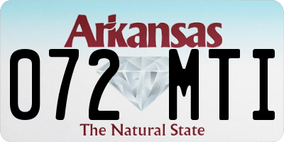 AR license plate 072MTI