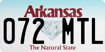 AR license plate 072MTL