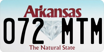 AR license plate 072MTM