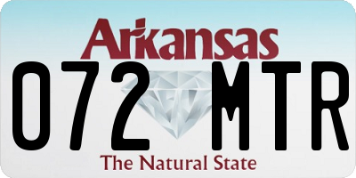 AR license plate 072MTR