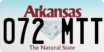 AR license plate 072MTT