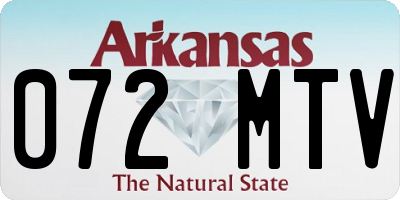 AR license plate 072MTV