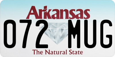 AR license plate 072MUG